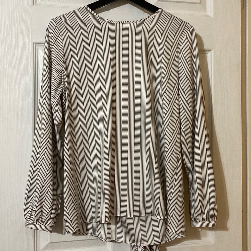 Long sleeved striped blouse